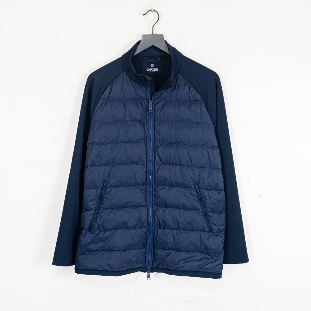 G/FORE The Shelby Quilted Padded Shell Golf Jacket Navy size Large